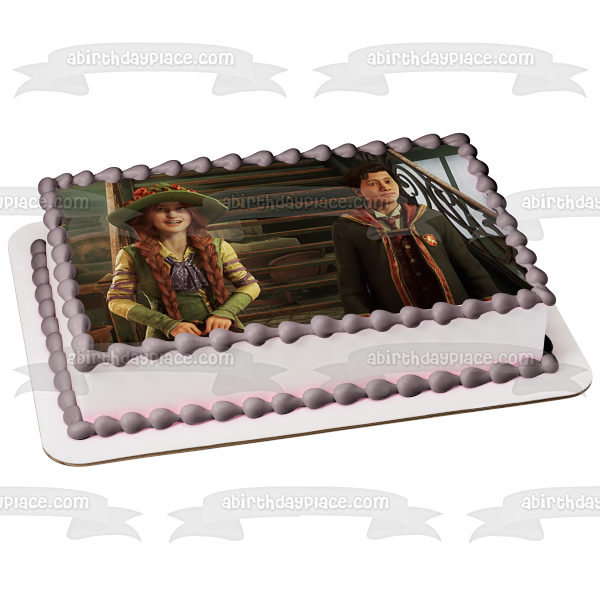 Imagen comestible para decoración de tarta con escena del juego Hogwarts Legacy ABPID57329 