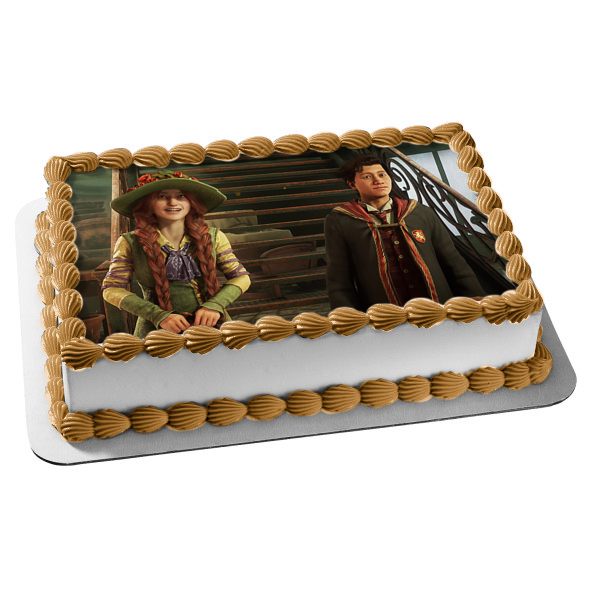 Imagen comestible para decoración de tarta con escena del juego Hogwarts Legacy ABPID57329 