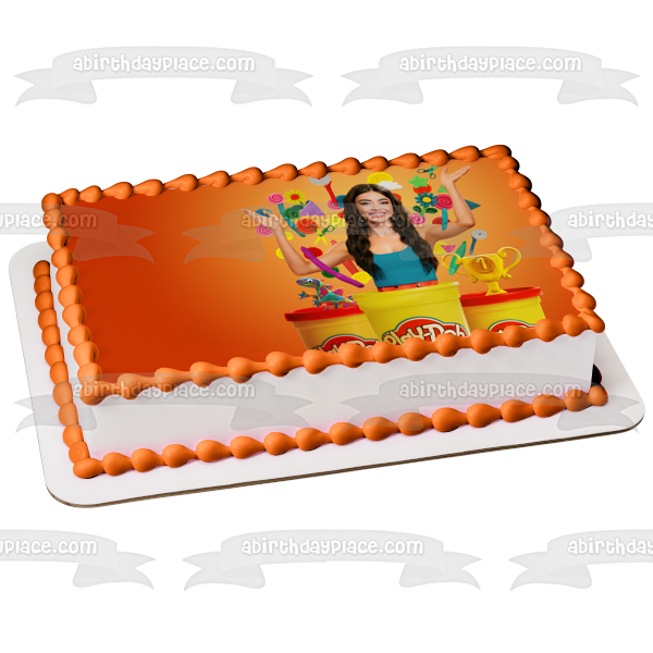 Play-Doh Squished Sarah Hyland Edible Cake Topper Image ABPID57312