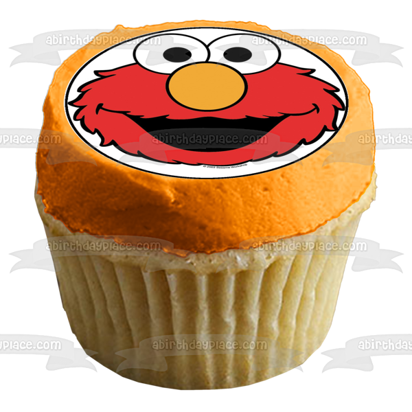 Barrio Sésamo Elmo Muppet El mundo de Elmo agitando imágenes comestibles para cupcakes ABPID05647 