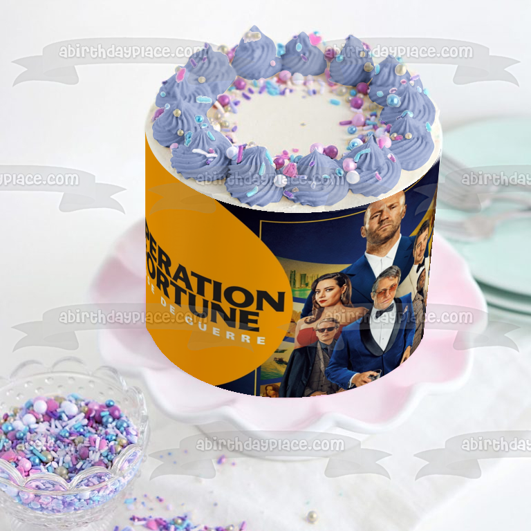 Operation Fortune: Ruse De Guerre Orson Fortune Sarah Fidel and Danny Francesco Edible Cake Topper Image ABPID57357