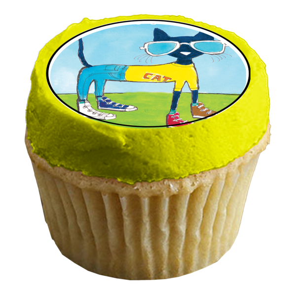 Pete the Cat and Grumpy Toad Edible Cupcake Topper Images ABPID06135