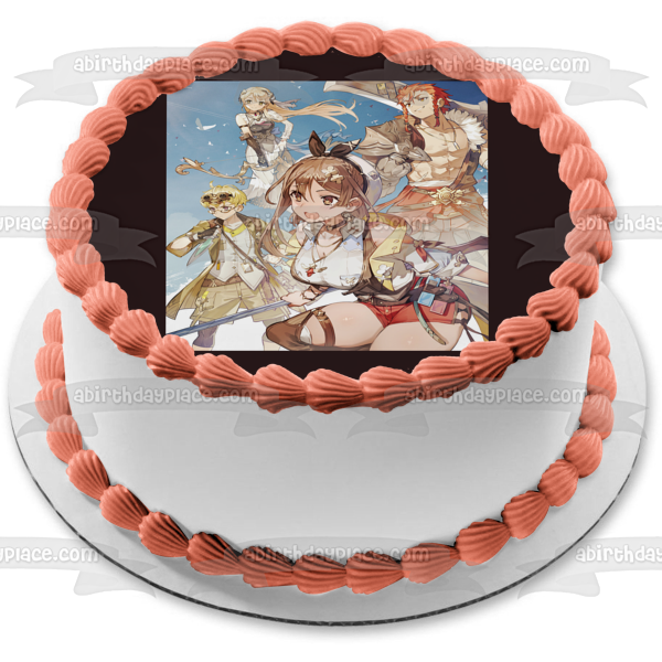 Atelier Ryza 2: Lost Legends & The Secret Fairy Klaudia Valentz and Lent Marslink Edible Cake Topper Image ABPID57373