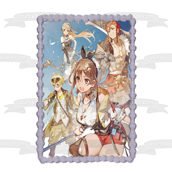 Atelier Ryza 2: Lost Legends & The Secret Fairy Klaudia Valentz and Lent Marslink Edible Cake Topper Image ABPID57373