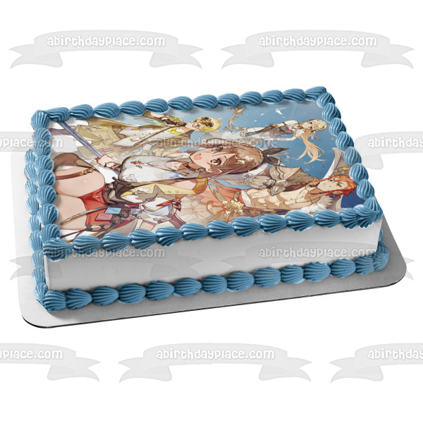 Atelier Ryza 2: Lost Legends & The Secret Fairy Klaudia Valentz and Lent Marslink Edible Cake Topper Image ABPID57373