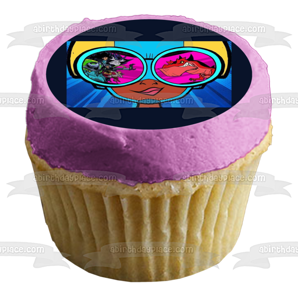 Moon Girl y Devil Dinosaur Lunella Lafyette the Beyonder and Casey Edible Cake Topper Imagen ABPID57386 