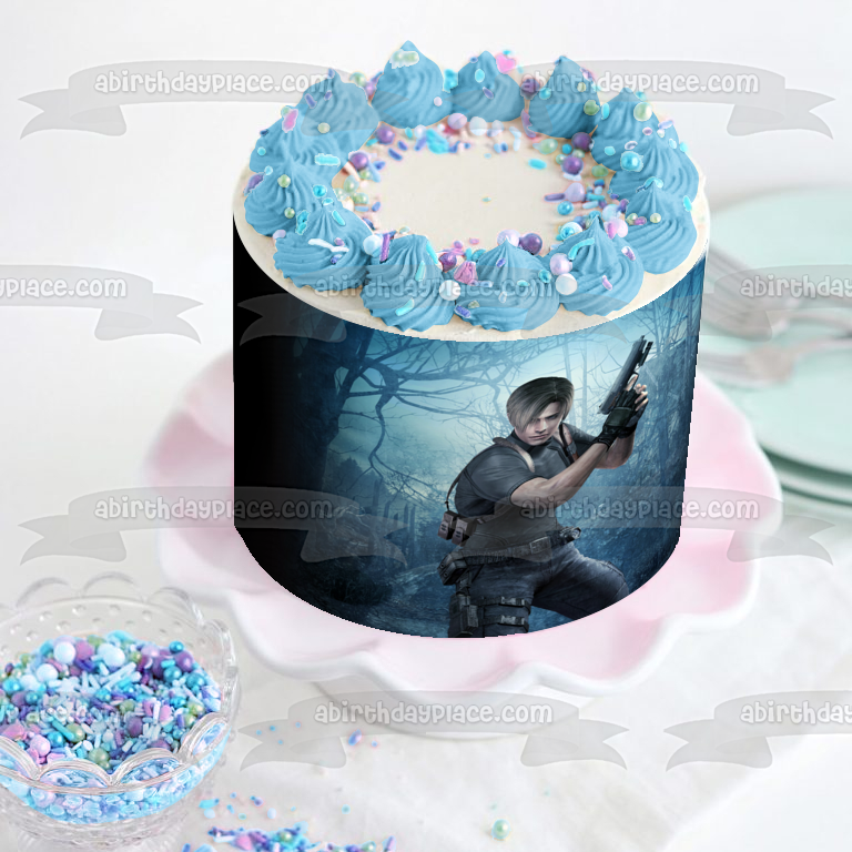 Resident Evil 4 Leon S. Kennedy Edible Cake Topper Image ABPID57402