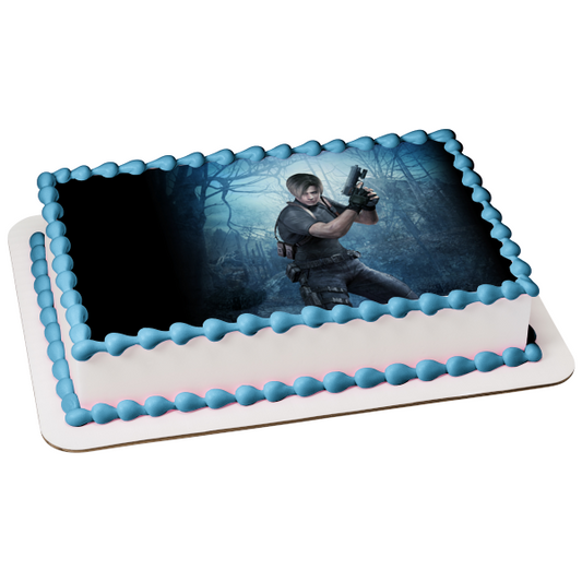 Imagen decorativa comestible para tarta de Resident Evil 4 Leon S. Kennedy ABPID57402 