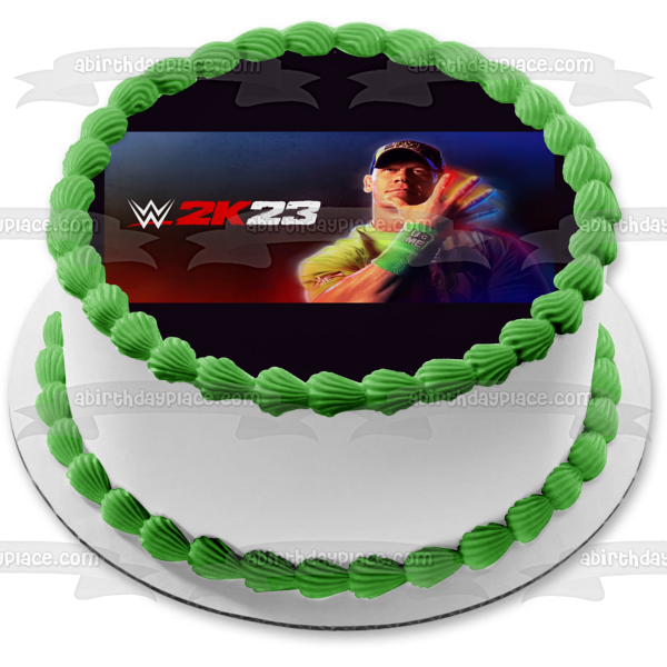 WWE 2k23 John Cena Edible Cake Topper Image ABPID57403