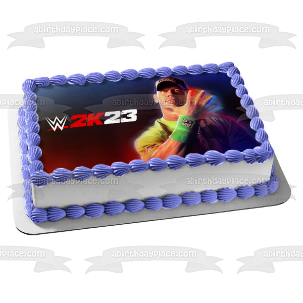 WWE 2k23 John Cena Edible Cake Topper Image ABPID57403