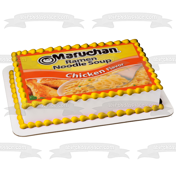 Etiqueta de fideos Maruchan Ramen Imagen comestible personalizable para decoración de tartas ABPID57476 