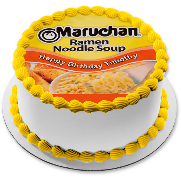 Maruchan Ramen Noodles Label Customizeable Edible Cake Topper Image ABPID57476