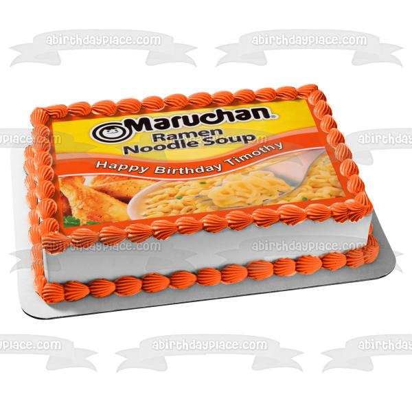 Etiqueta de fideos Maruchan Ramen Imagen comestible personalizable para decoración de tartas ABPID57476 