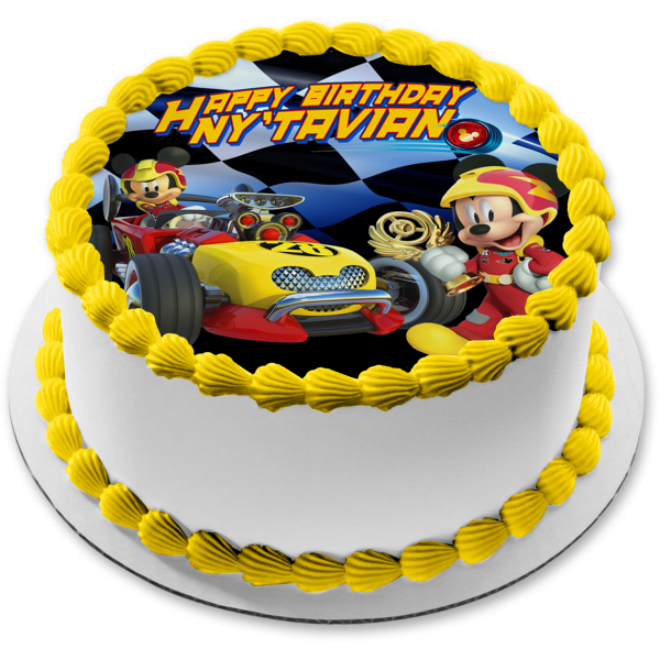 Mickey Roadster Racers Edible Cake Topper Image ABPID57477