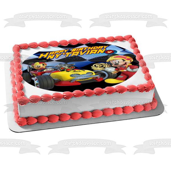 Mickey Roadster Racers Edible Cake Topper Image ABPID57477