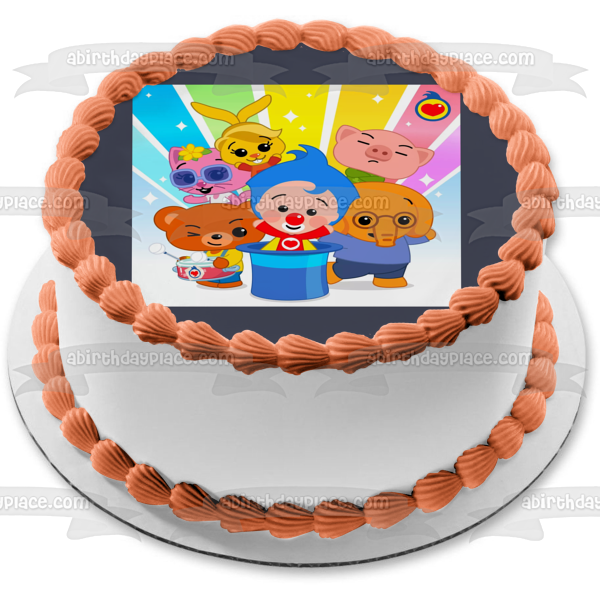 Plim Plim Mei Li Acuarella Nesho and Hoggie Edible Cake Topper Image ABPID57486