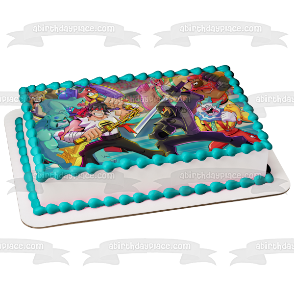 Akedo Arcade Warriors Versus Edible Cake Topper Image ABPID57495