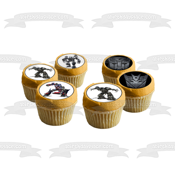 Imágenes de decoración comestible para cupcakes con el logotipo de Transformers, Bumblebee, Optimus Prime y Iron Hide, ABPID07310 