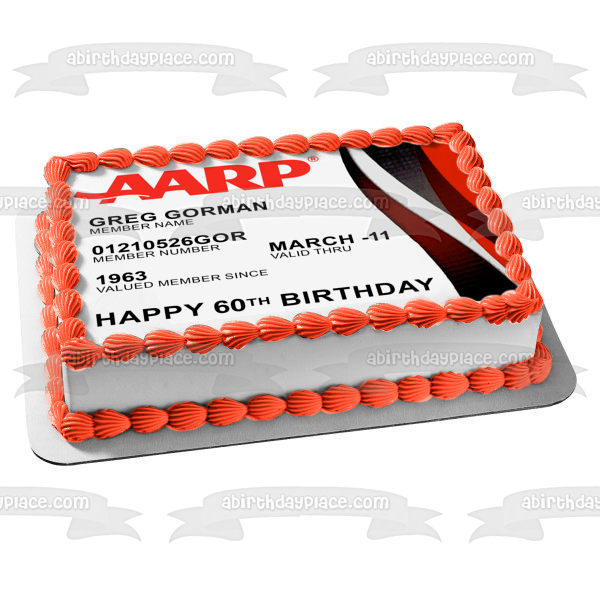 Gettin Up There Aarp Card Imagen comestible para decoración de tarta ABPID57503 