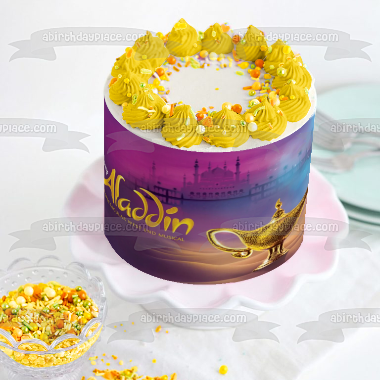 Aladdin 2, el espectacular musical del West End, la lámpara del genio, decoración comestible para tarta, imagen ABPID57526 