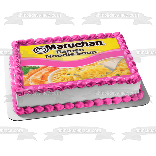 Maruchan Ramen Noodles Shrimp Flavor Customizeable Edible Cake Topper Image ABPID57660