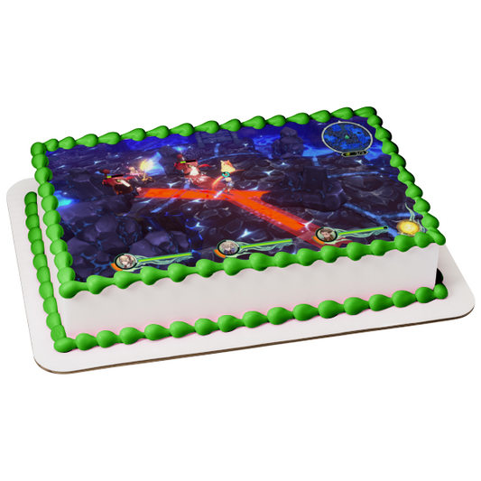 Adorno comestible para tarta Trinity Trigger cian Elise y Xantice Imagen ABPID57598 