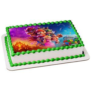 The Super Mario Bros. Movie Luigi Bowser and Princess Peach Edible Cake  Topper Image ABPID57614