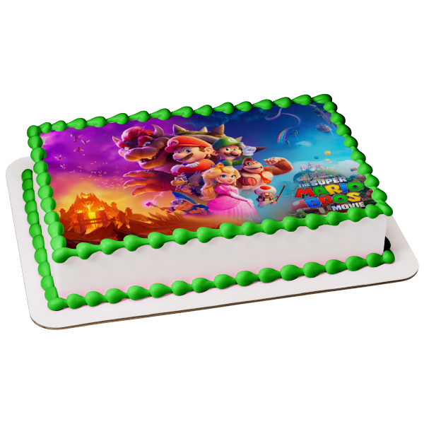 EDIBLE Super Mario Bros Odyssey Cake Topper Birthday Wafer Paper Sheet  (8x10.5)