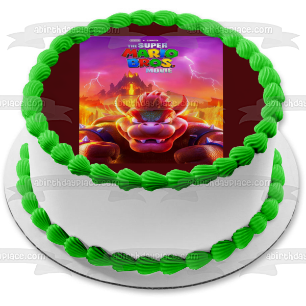 The Super Mario Bros. Movie Bowser Edible Cake Topper Image ABPID57638