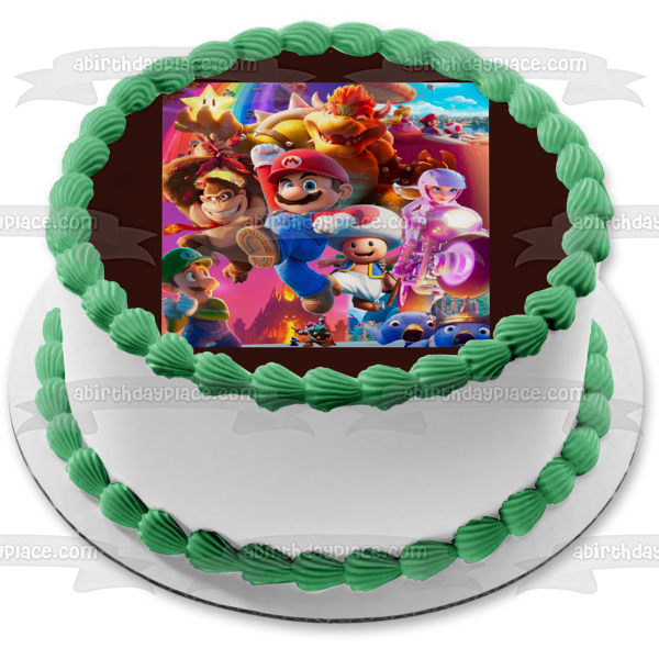 The Super Mario Bros Movie 2023 Toad Edible Cake Toppers Round – Cakecery