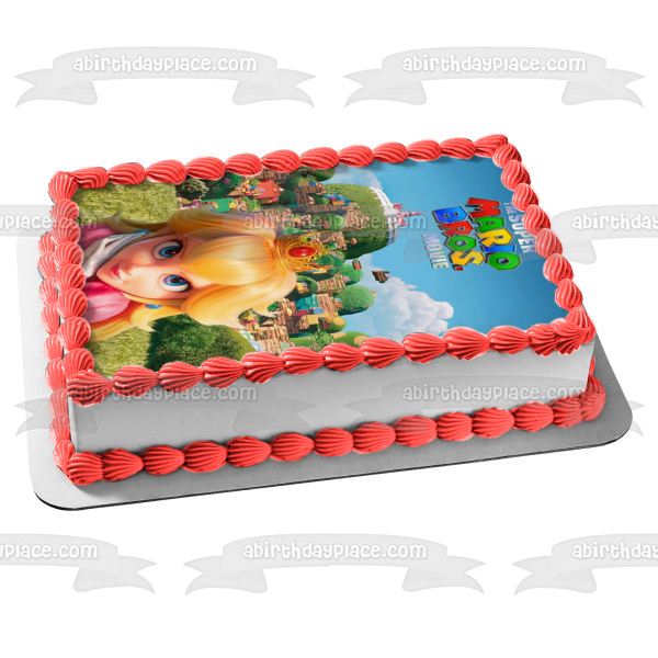 The Super Mario Bros. Movie Princess Peach Edible Cake Topper Image  ABPID57642