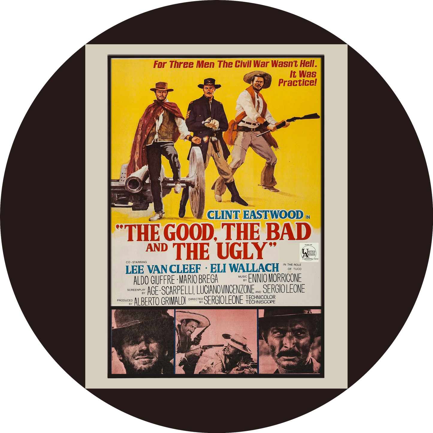 The Good Bad and the Ugly Clint Eastwood Movie Poster Edible Cake Topper Image ABPID57675