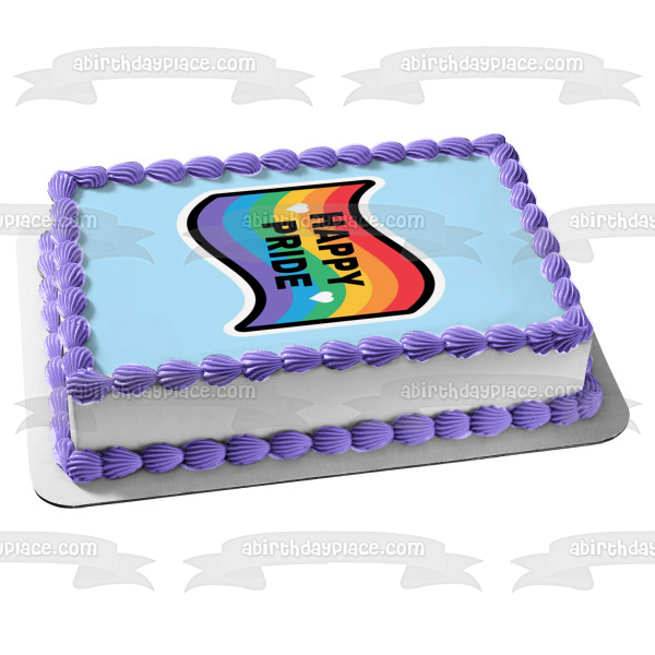 Happy Pride Month Edible Cake Topper Image ABPID57685