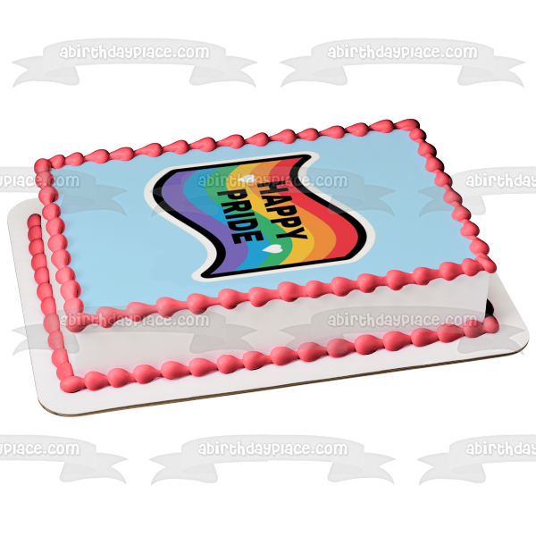 Happy Pride Month Edible Cake Topper Image ABPID57685