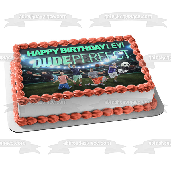 Dude Perfect Tyler Beard Toney Cory Coby Cotton Garrett Purple Hoser Hilbert Cody Tall Guy Jones Edible Cake Topper Imagen ABPID57690 