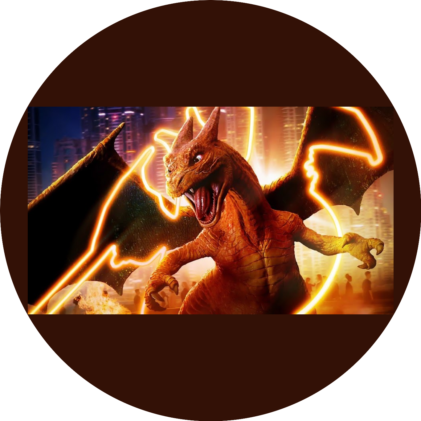 Detective Pikachu Charizard Roar Edible Cake Topper Image ABPID57711