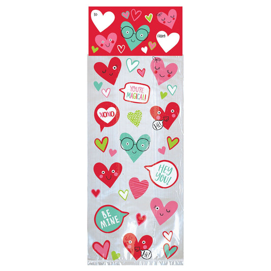 Heart Face Treat Bags