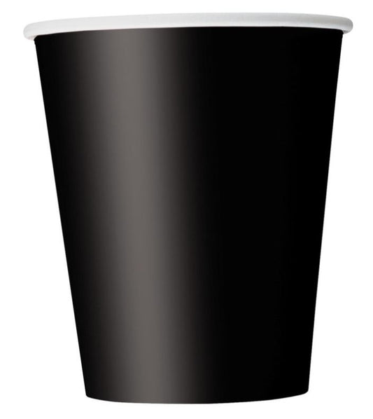 Vasos negros medianoche de 9 oz, 8 unidades