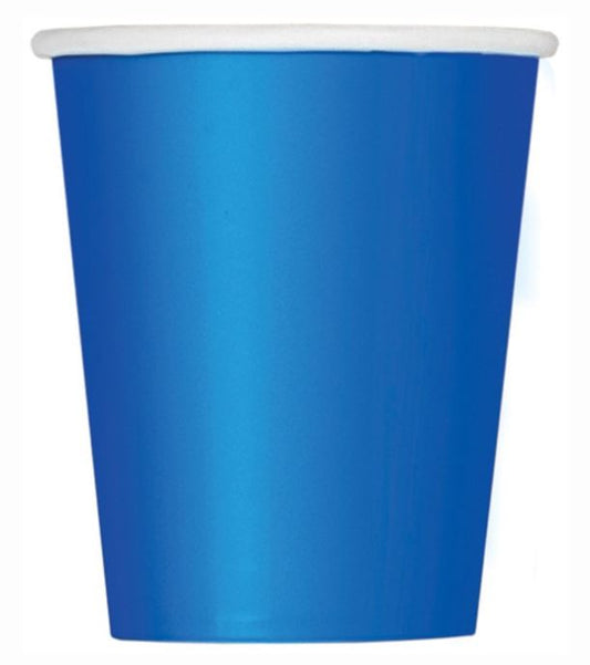 Vasos azul real de 9 oz, 8 unidades