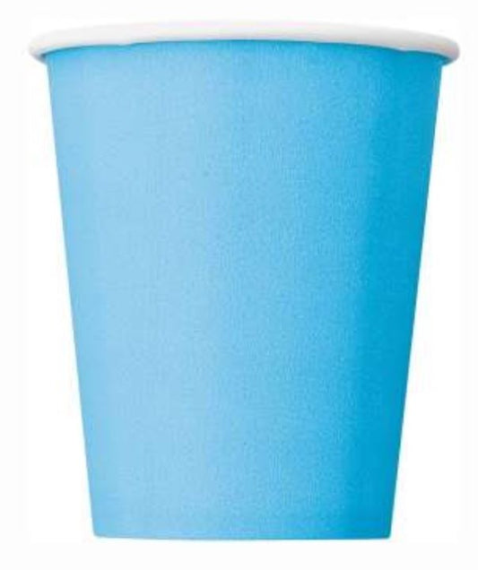 Vasos azul claro de 9 oz, 8 unidades