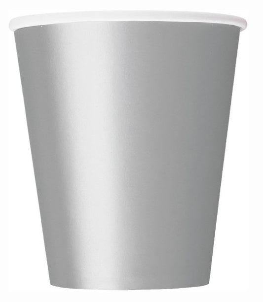 Tazas de plata de 9 oz, 8 ct