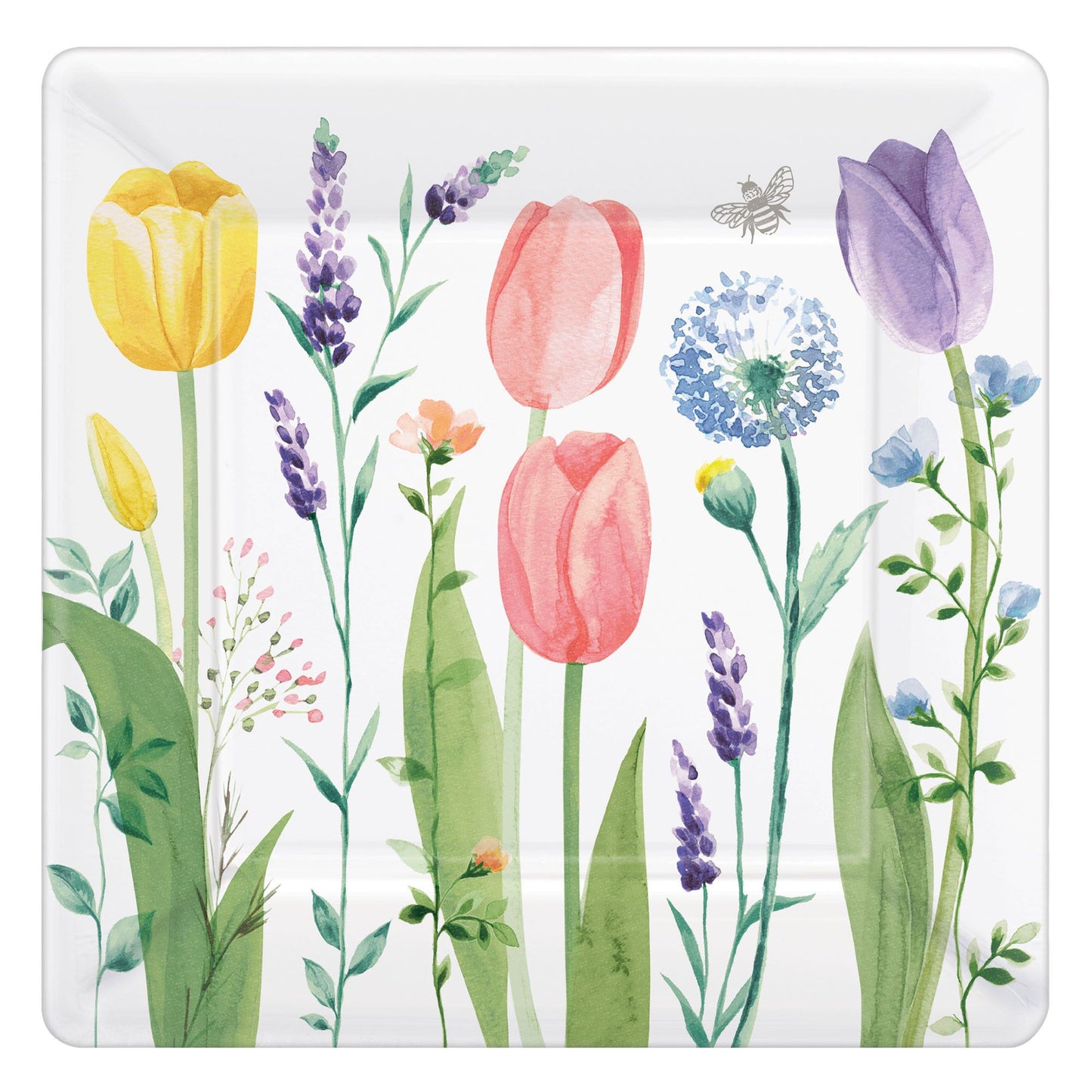 Tulip Garden 10" Square Plates