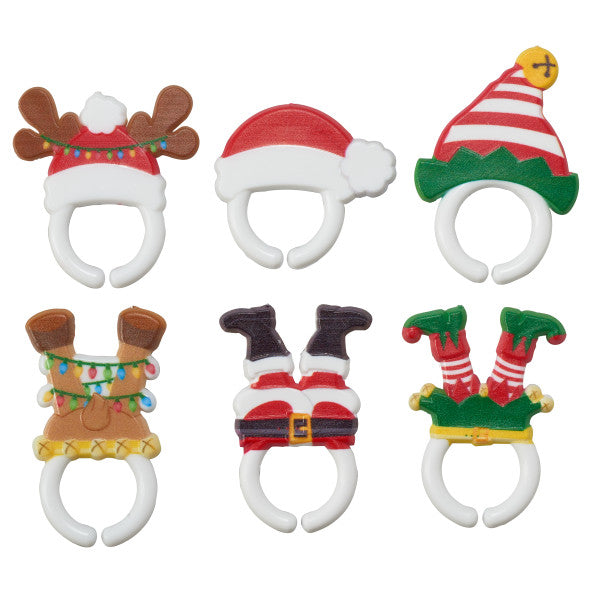 Whimsical Feet and Hats Cupcake Rings