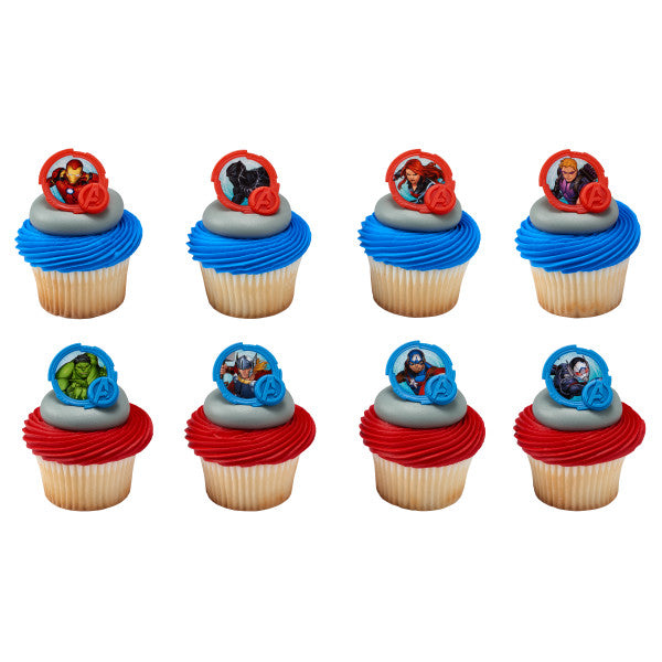 Anillos para cupcakes de los héroes más poderosos de los Vengadores de MARVEL 