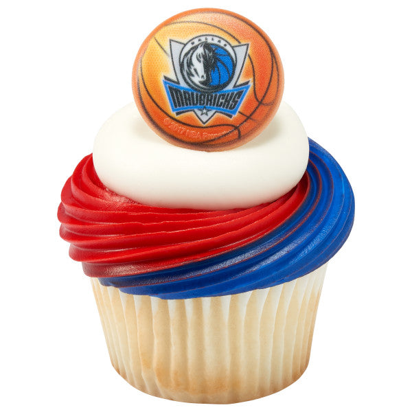 Anillos para cupcakes de baloncesto de los Dallas Mavericks de la NBA 