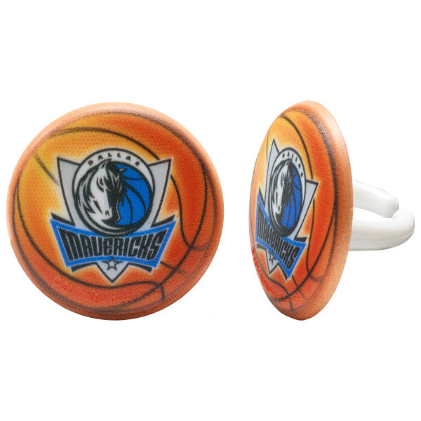 Anillos para cupcakes de baloncesto de los Dallas Mavericks de la NBA 