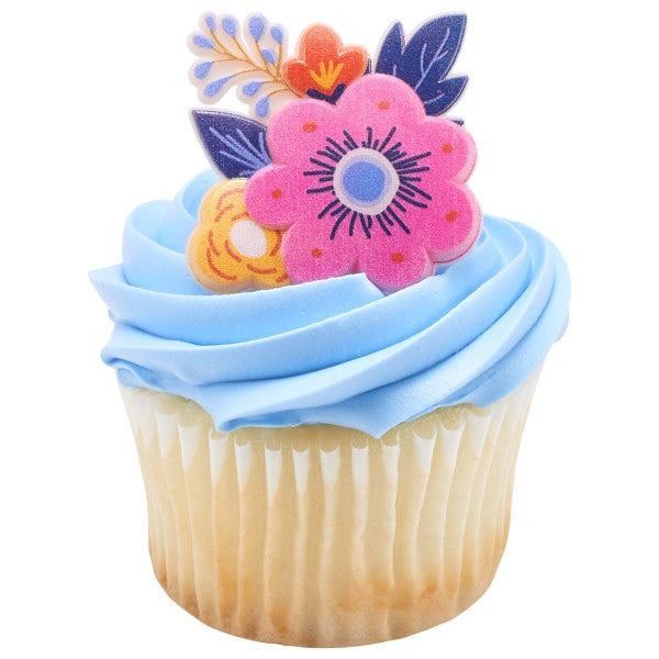 Spring Floral Cupcake Rings