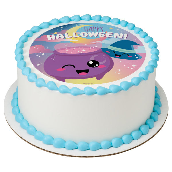 Imagen comestible para decoración de tarta de Halloween Cuties