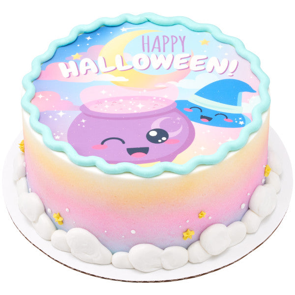 Imagen comestible para decoración de tarta de Halloween Cuties