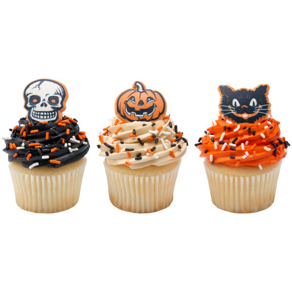 Vintage Fright Cupcake Rings